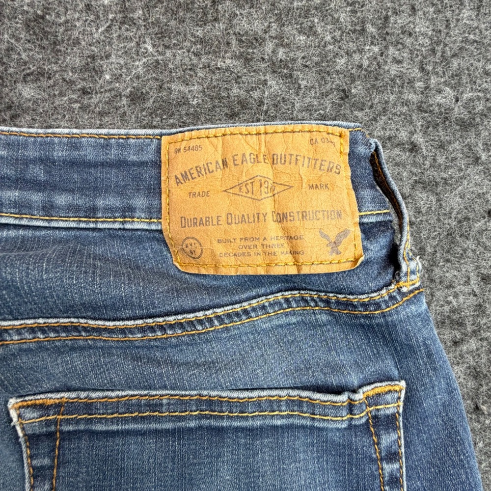 American Eagle Skinny Jeans Mens 31x30 Blue Extreme Flex Medium Wash Fits 30x28 - Picture 5 of 12